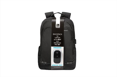 TUCANO - FORTE BACKPACK + WIRELESS MOUSE-nero,  TUCANO - FORTE BACKPACK + WIRELESS MOUSE-nero