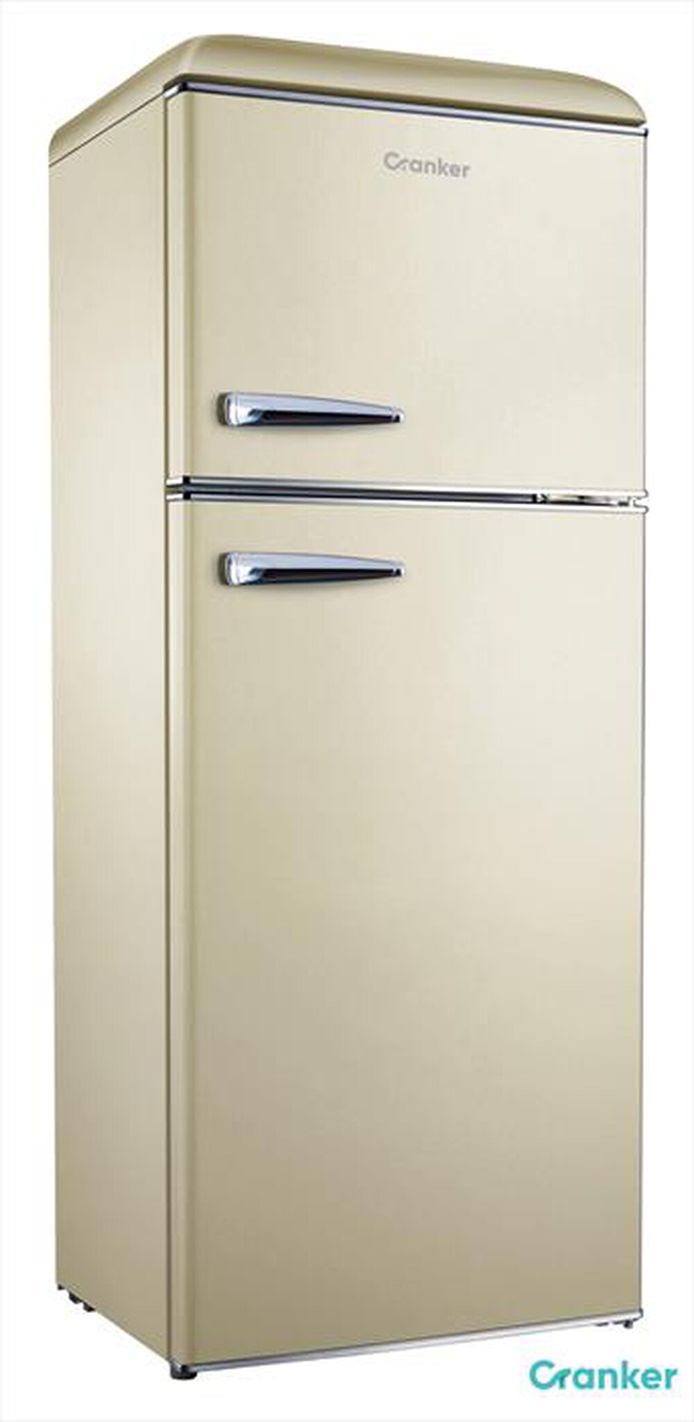 "CRANKER - Frigorifero 2 porte CRDP5200C Classe E 280 lt-CREMA"