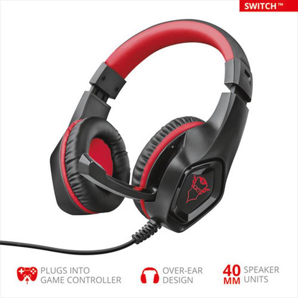 "TRUST - GXT404R RANA HEADSET SWITCH-Black/Red"