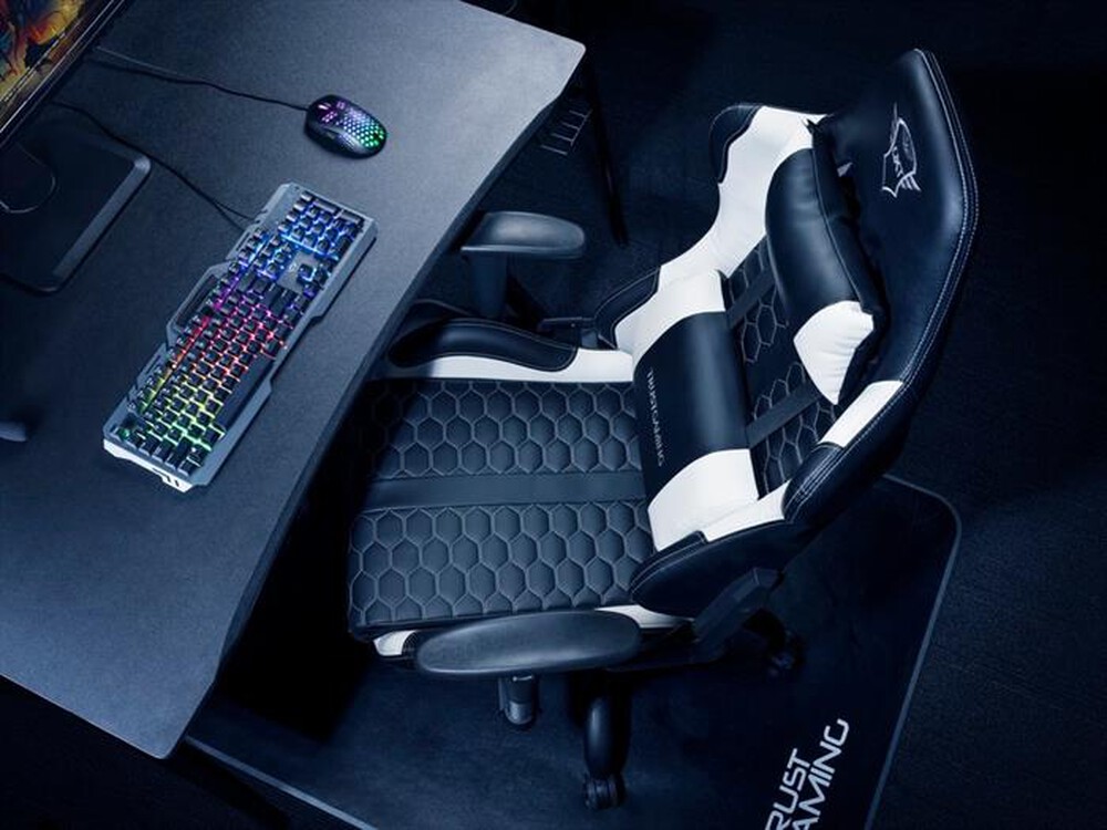"TRUST - Sedia gaming GXT708W RESTO-Black/White"