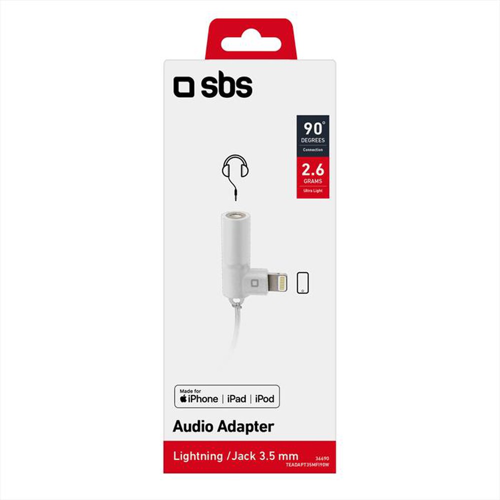 Immagine del prodotto SBS - TEADAPT35MFI90W-Bianco
