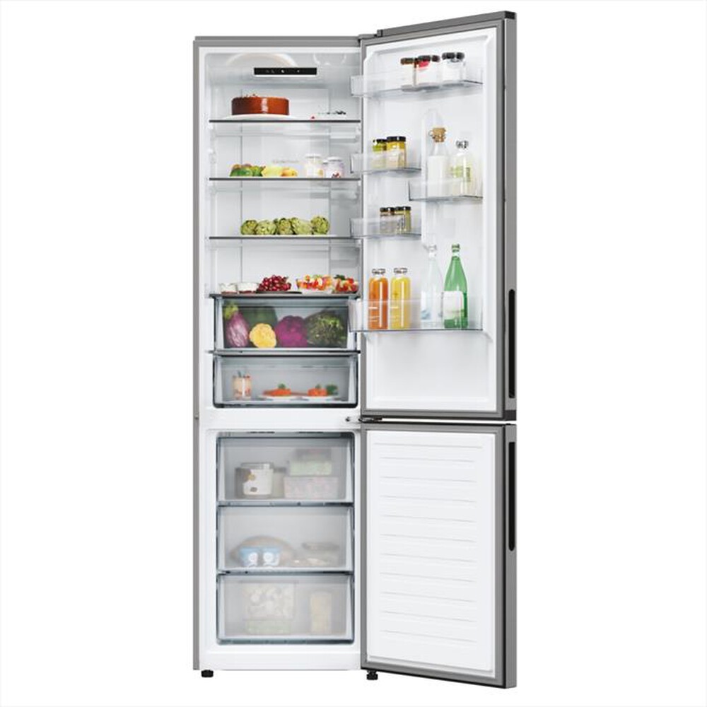 "CANDY - Frigorifero combinato CNCQ2T620EX Classe E 409 lt-Stainless steel"