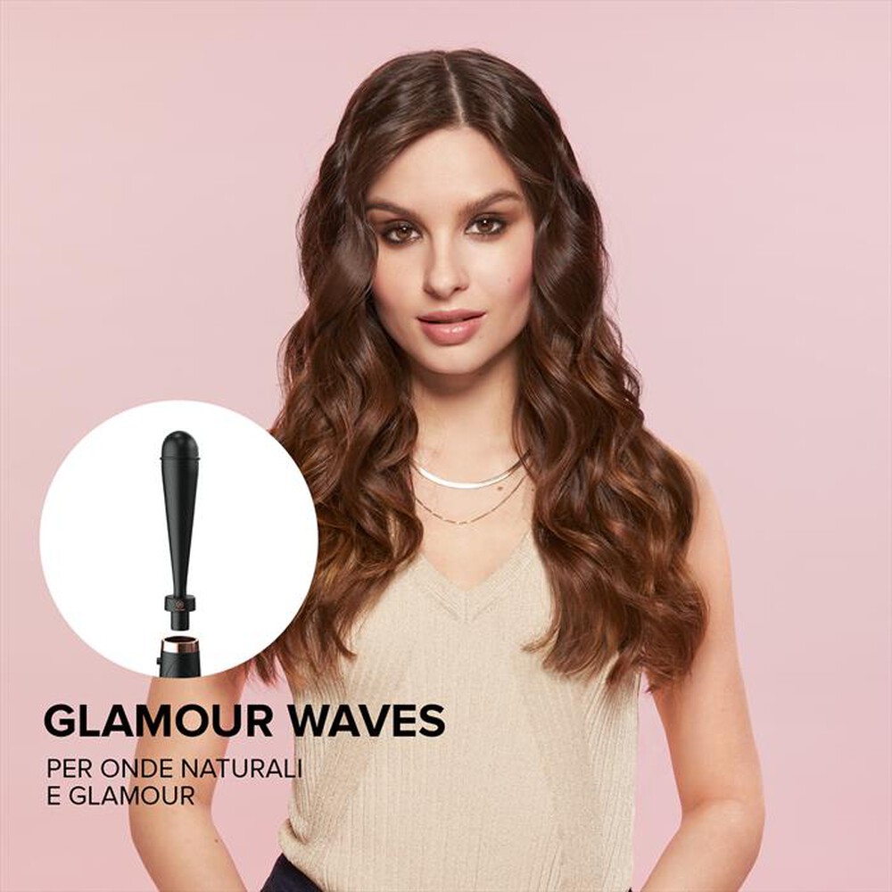 "BELLISSIMA IMETEC - Ferro per capelli KIT TWIST & STYLE-Nero, Rose Gold"