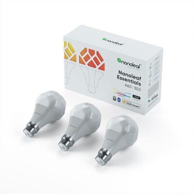 NANOLEAF - Lampadina intelligente ESSENTIAL A60 BULB E27 3PK-WHITE
