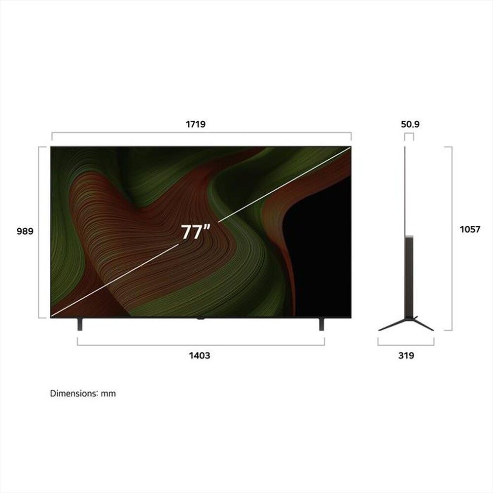 "LG - Smart TV OLED UHD 4K 77\" OLED77B56LA-Black"