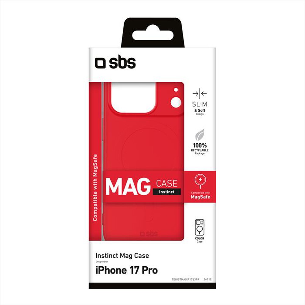 Immagine del prodotto SBS - Cover Instinct Mag iPhone 17 Pro-Rosso