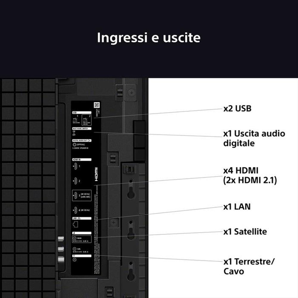 Immagine del prodotto SONY - Smart TV OLED UHD 4K 65" K65XR8M25B.CEI-Nero