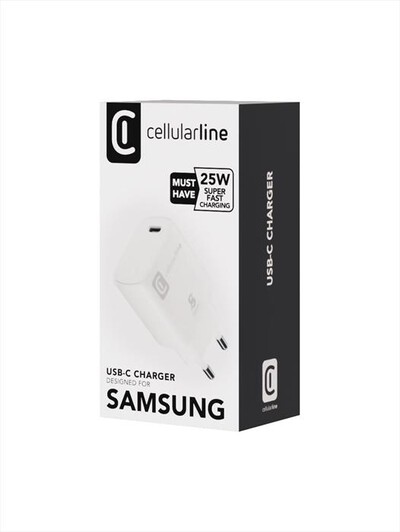 CELLULARLINE - Caricatore da rete ACHSMUSBCPD25WSMLW-Bianco