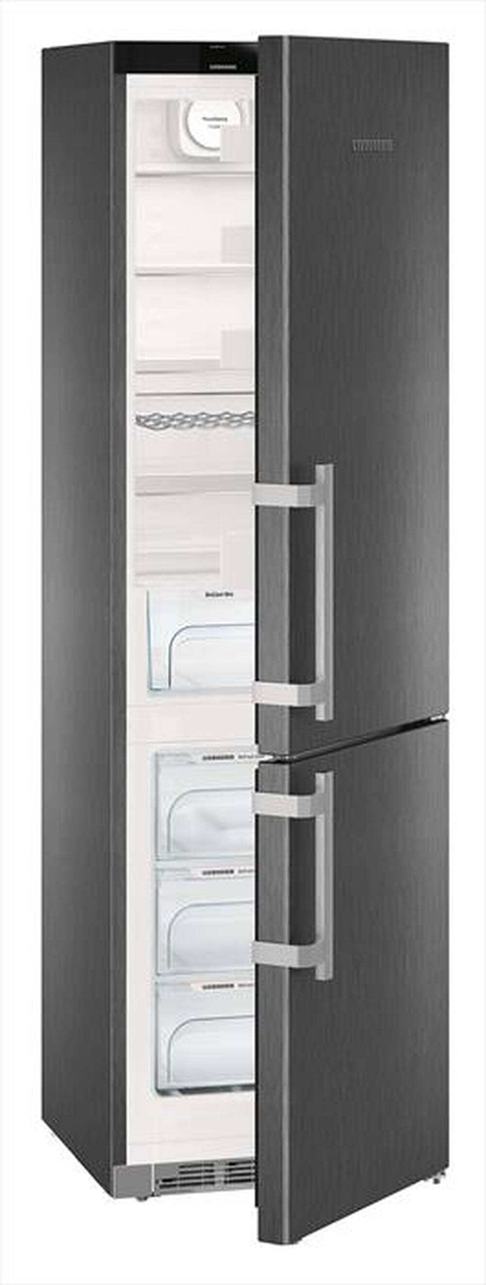 "LIEBHERR - Frigorifero combinato CNBS 4835-21 Classe D 391lt-Acciaio nero"