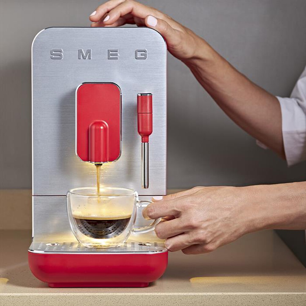 "SMEG - Macchina Caffè Automatica 50's Style – BCC02RDMEU-Rosso opaco"
