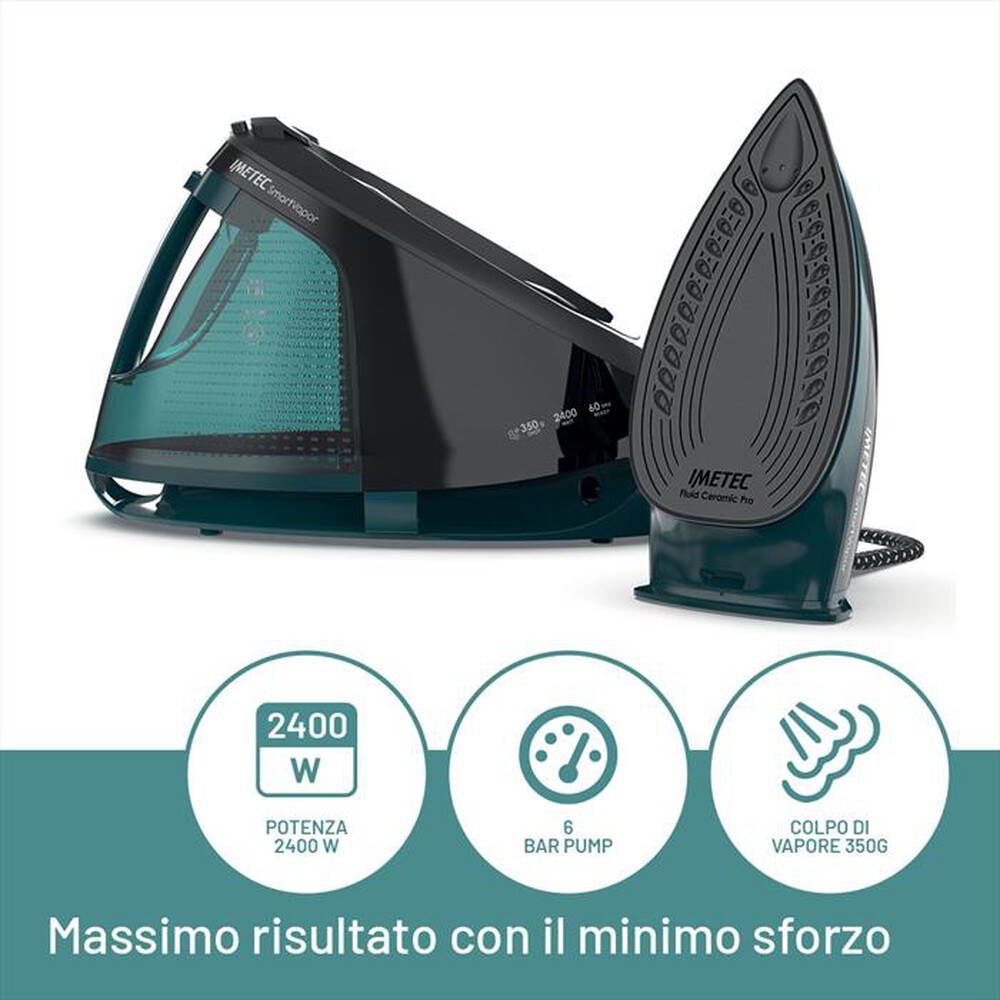 Immagine del prodotto IMETEC - Sistema stirante SMARTVAPOR-Nero/Verde ottanio