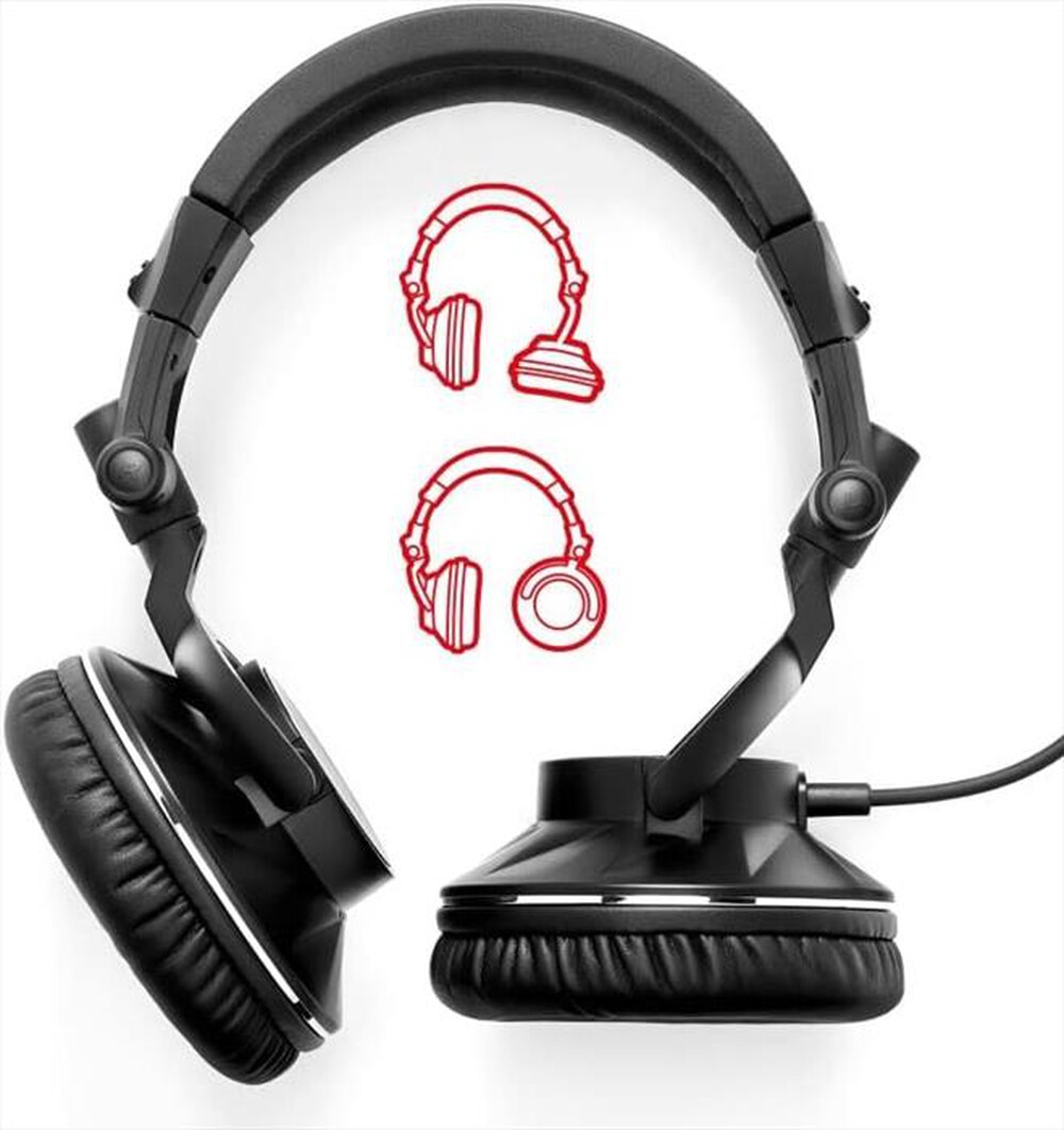 "HERCULES - Cuffie a padiglione chiuso HDP DJ45-Nero"