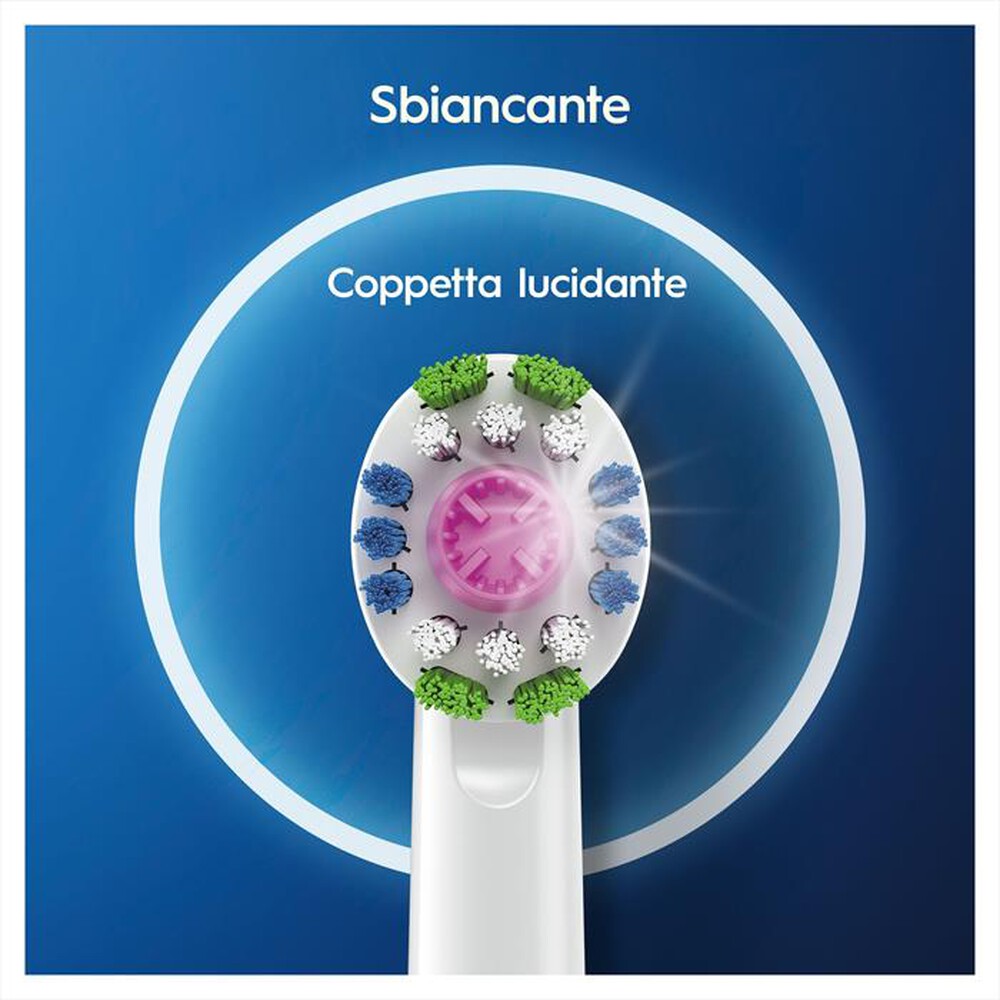 "ORAL-B - Testine di ricambio 3DWHITE, confezione da 3 Pezzi-Bianco"