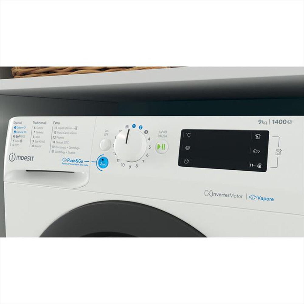 "INDESIT - Lavatrice INNEX STEAM BWE 91496X WKV IT 9 Kg - A-White"