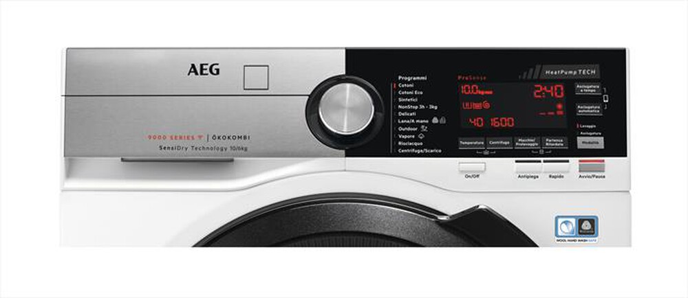 Immagine del prodotto AEG - Lavasciuga L9WEC169KC 10/6 Kg Classe C-Bianco/oblò nero