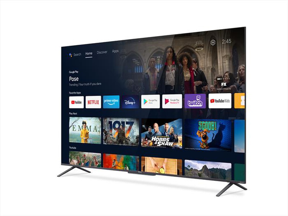 "TCL - Smart TV Q-LED 4K 43\" 43C725-Alluminio spazzolato"