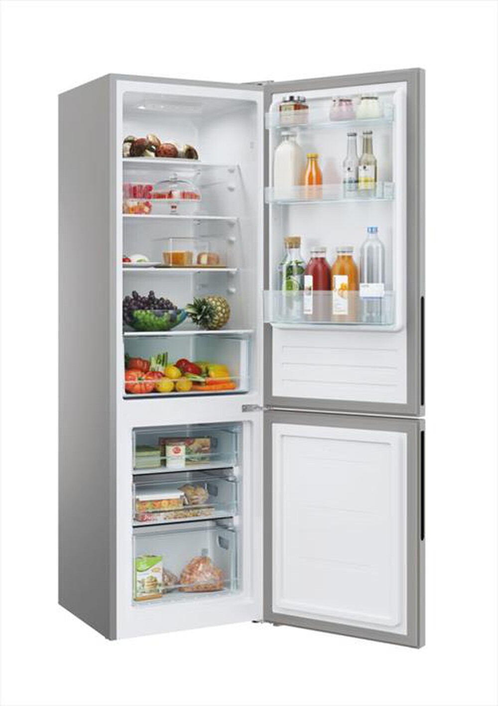 "CANDY - Frigorifero combinato CCT3L517ES Classe E 260 lt-Argento"