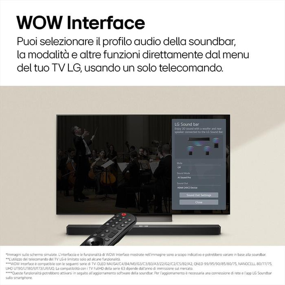 Immagine del prodotto LG - Soundbar + subwoofer S60TR-Nero