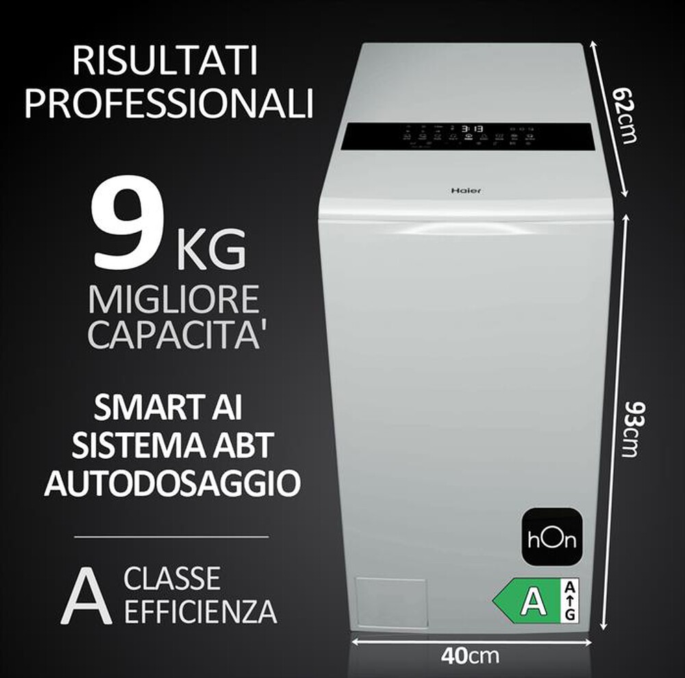 "HAIER - Lavatrice HW90-BPD13386U-S 9 Kg Classe A-White"
