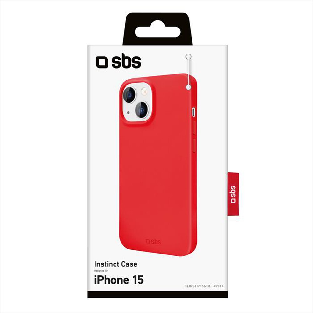"SBS - Cover Instinct TEINSTIP1561R per iPhone 15-Rosso"