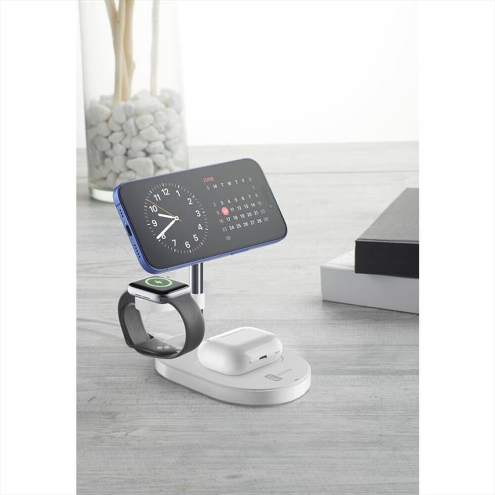 Immagine del prodotto CELLULARLINE - Station di ricarica wireless magnetica MAG TRIO-Bianco