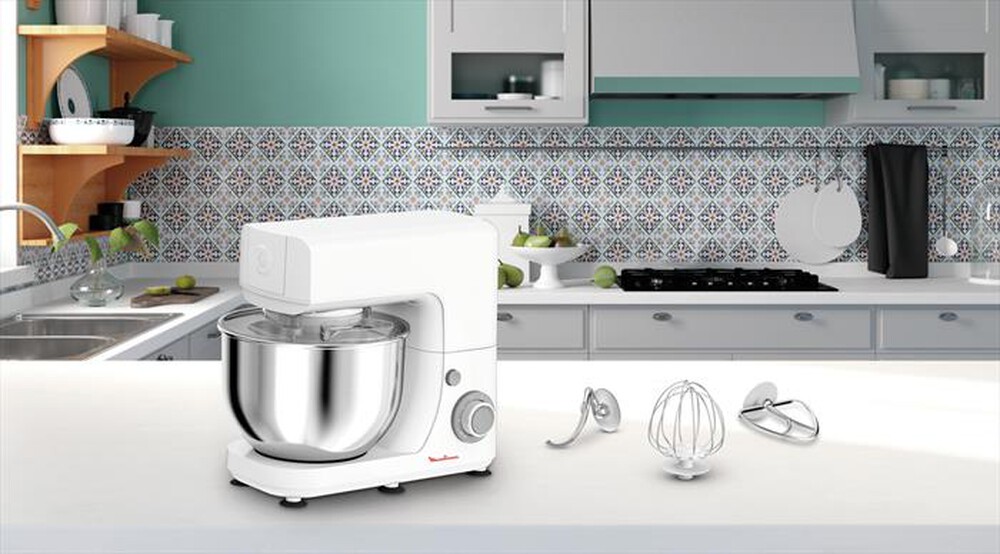 "MOULINEX - QA1501 Masterchef Essential Kitchen Machine-Bianco e grigio"