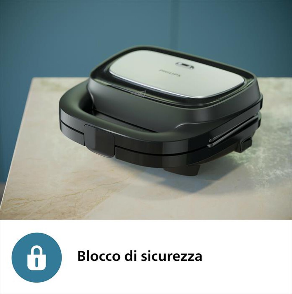 "PHILIPS - Grill SERIES 5000 HD2350/80-Nero/argento"