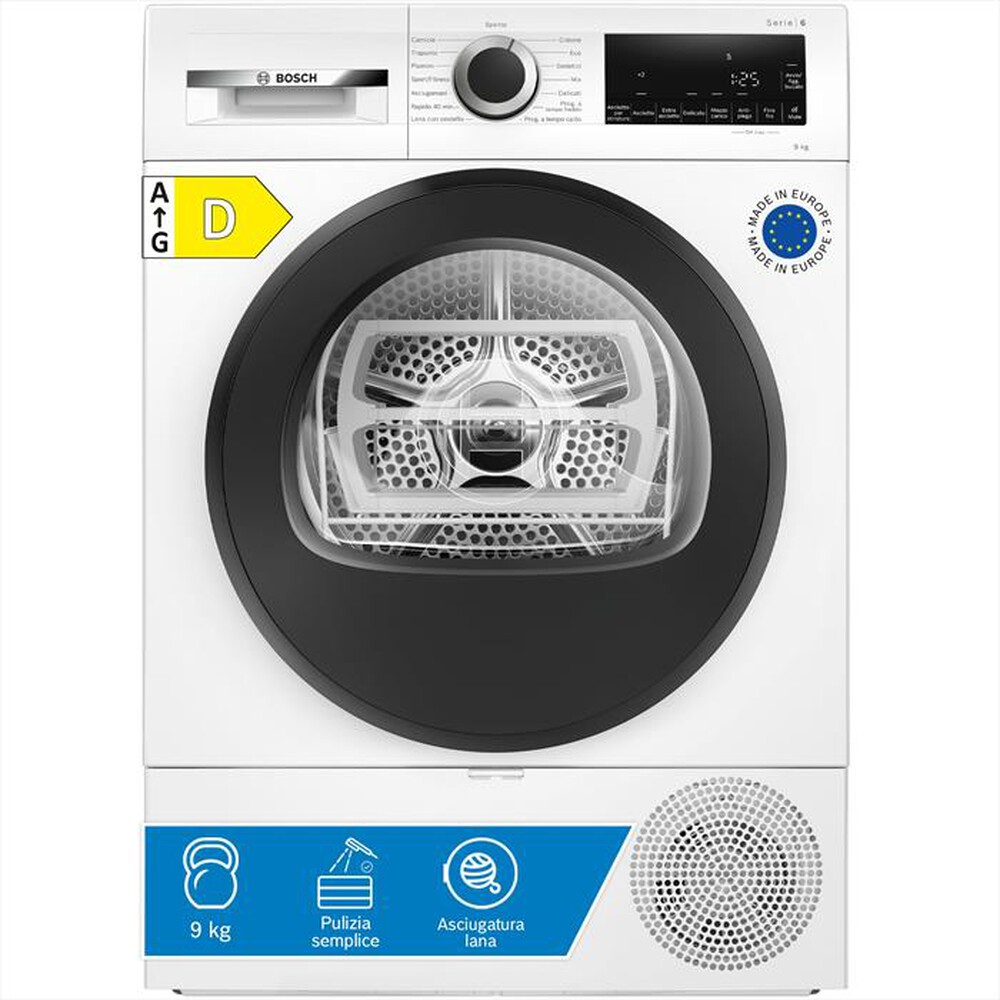 Immagine del prodotto BOSCH - Asciugatrice Serie 6 WQG24201IT 9Kg Classe D-Bianco