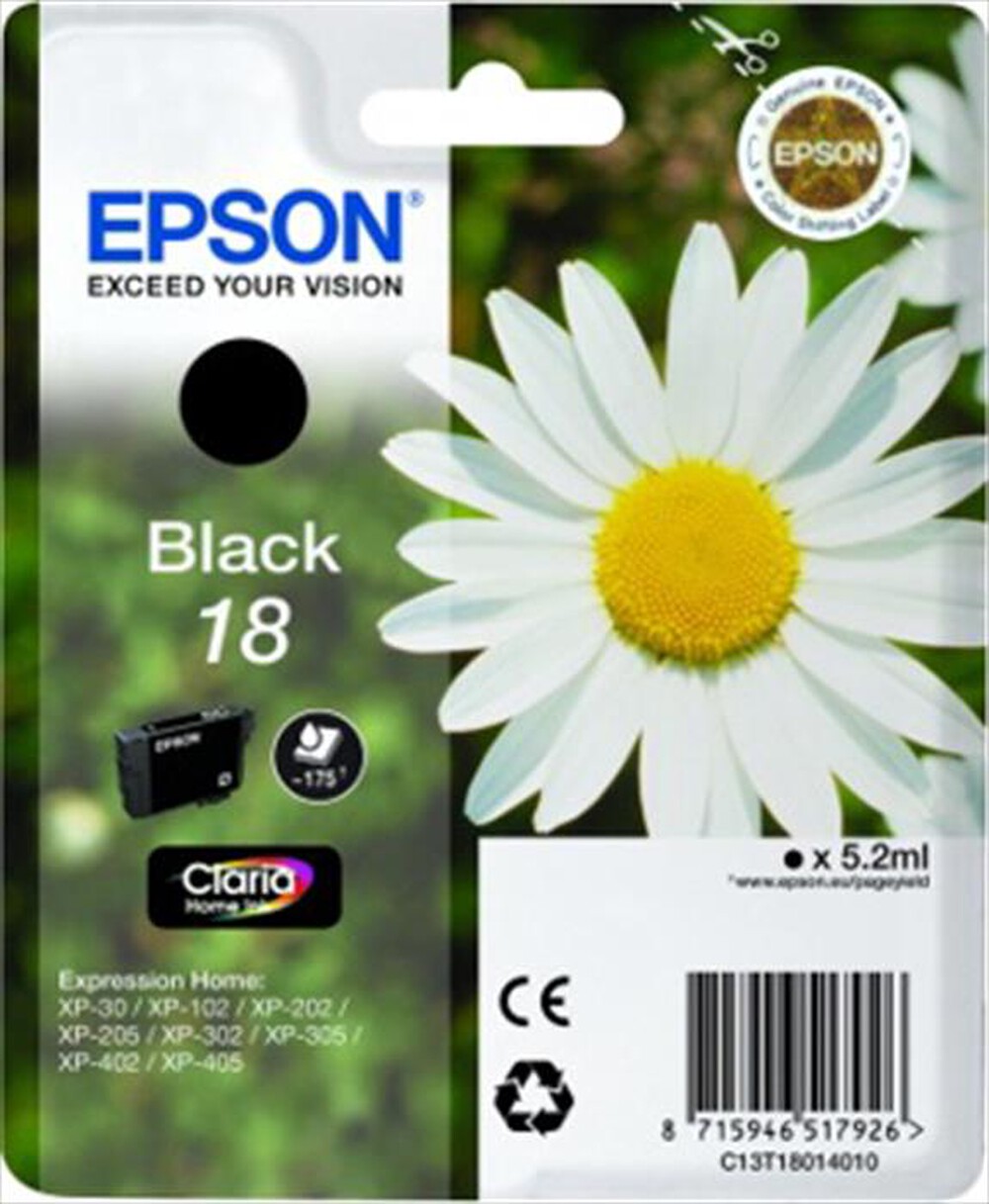 "EPSON - Cartuccia Nero C13T18014020 (Blister)"
