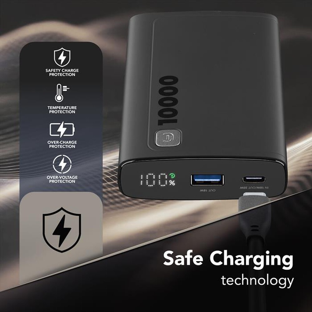 Immagine del prodotto CELLULARLINE - Caricabatterie Portatile PBDISPL01PD10000K-Nero