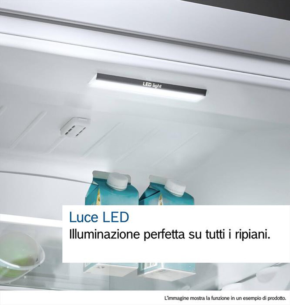 "BOSCH - Frigorifero combinato KGN49OCAF Classe A 440 lt-Acciaio"