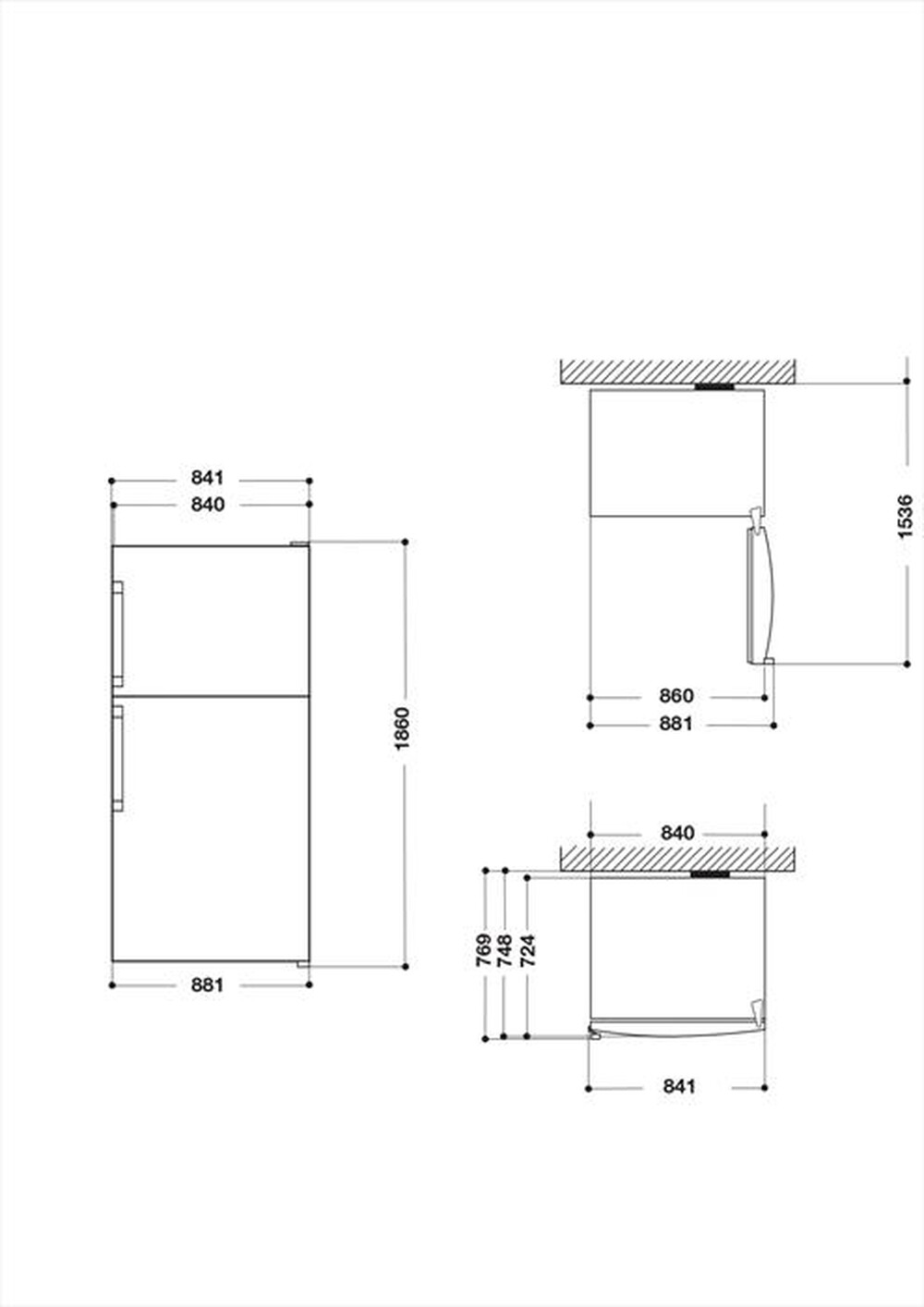 Immagine del prodotto WHIRLPOOL - Frigorifero 2 porte W84TE 72 X 2 Classe E