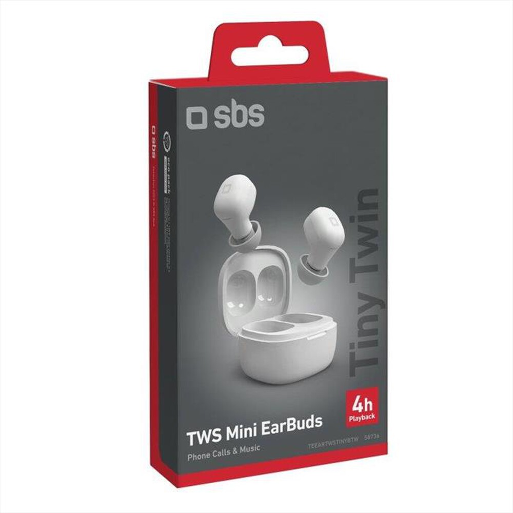 "SBS - Auricolare bluetooth TEEARTWSTINYBTW-Bianco"