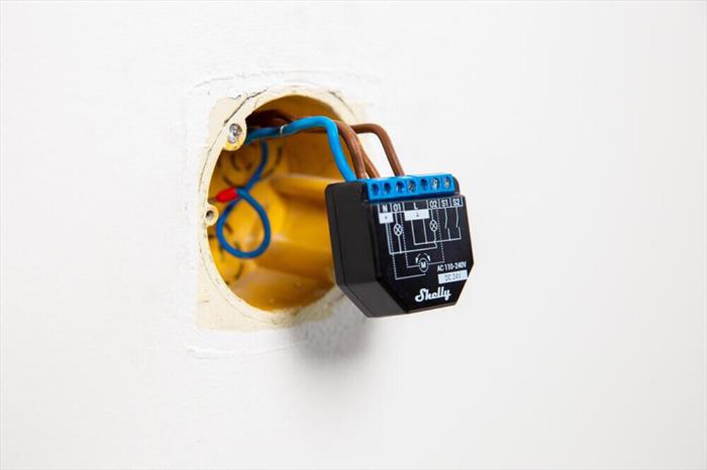 "SHELLY - Interruttore Relè WiFi 2 canali PLUS 2PM-TWO PACK-Nero"