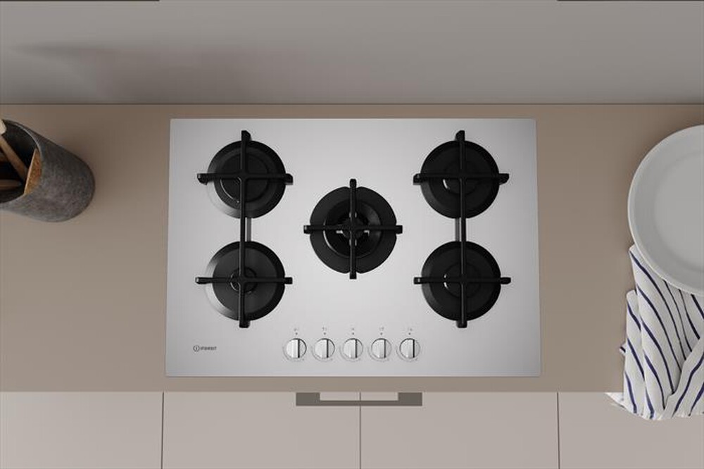 Immagine del prodotto INDESIT - Piano cottura a gas ING 72T/WH 5 fuochi 73cm-Bianco