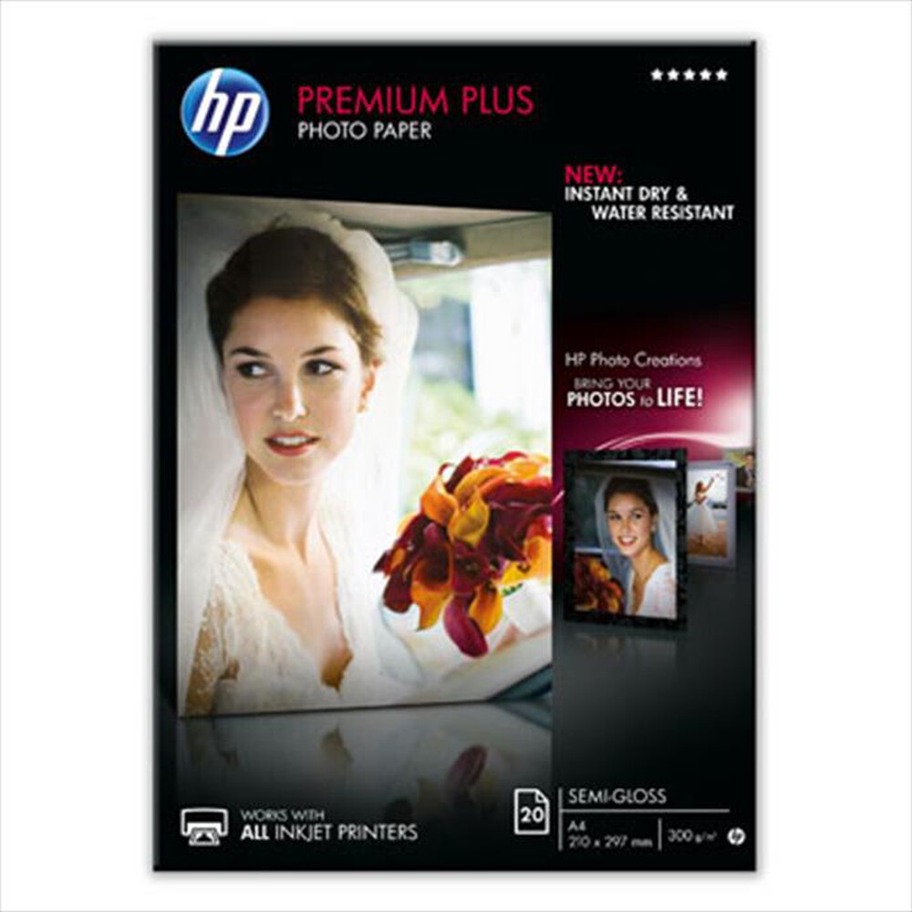 "HP - Carta fotografica HP Premium Plus semi-lucida - "
