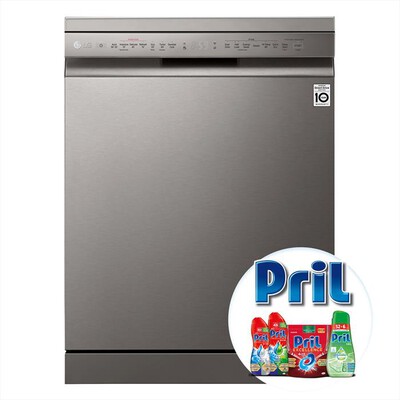 LG - Lavastoviglie QUADWASH DF222FP Classe E 14 coperti-Platinum Silver
