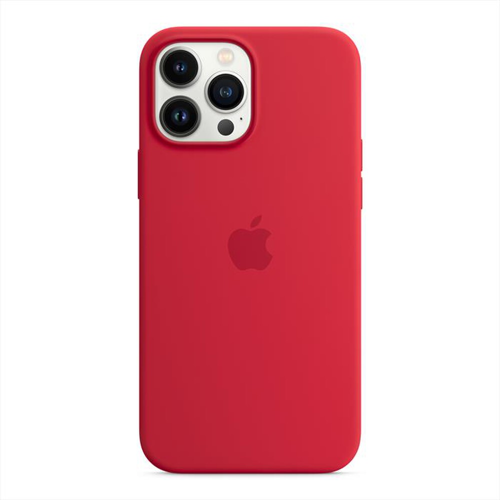 "APPLE - iPhone 13 Pro Max Silicone Case with MagSafe-Red"