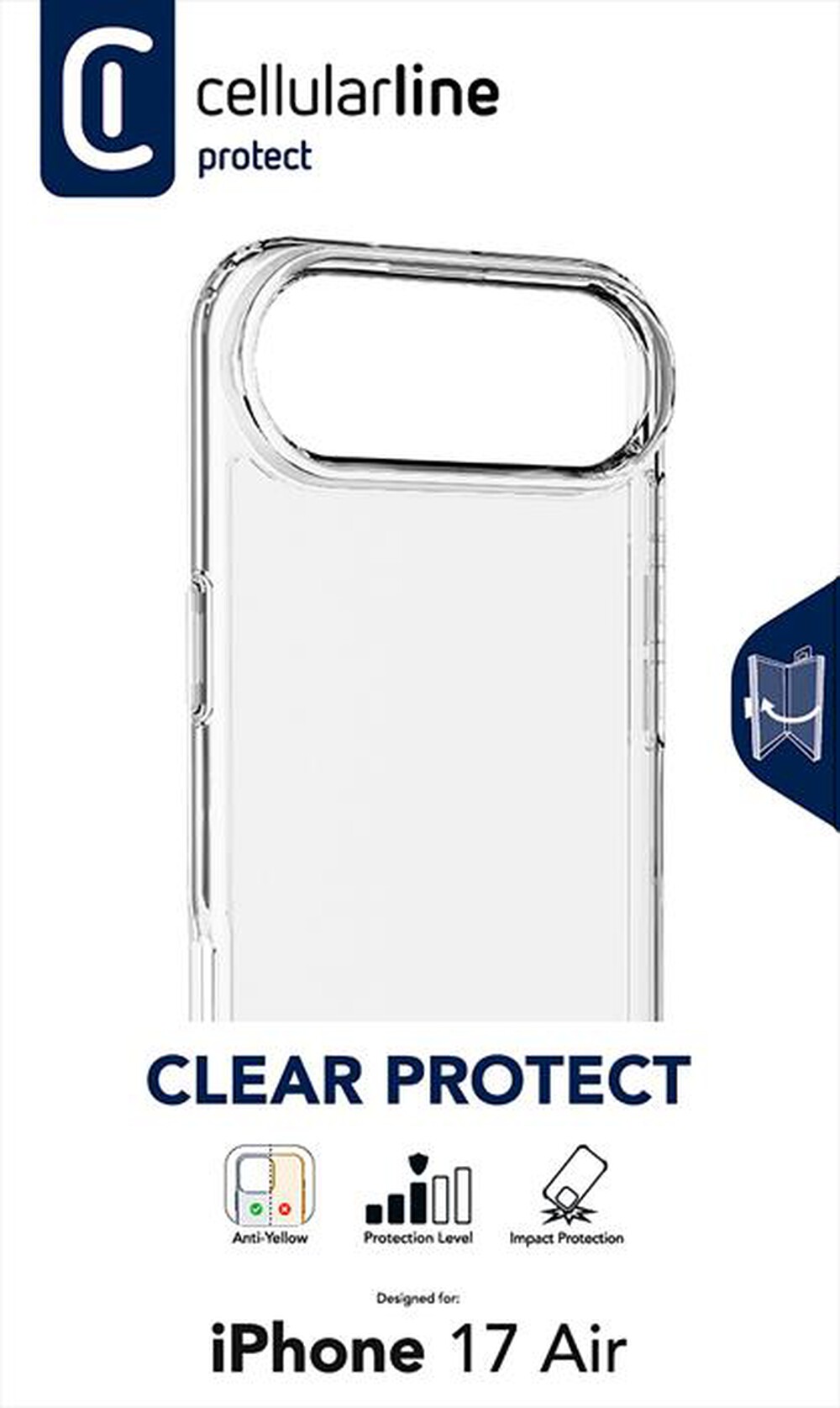 Immagine del prodotto CELLULARLINE - Custodia rigida CLEAR STRONG per IPHONE AIR-Trasparente