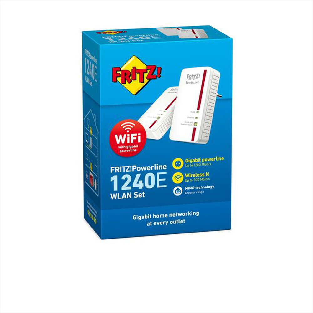"FRITZ! - Powerline 1240E WLAN Set-Bianco"