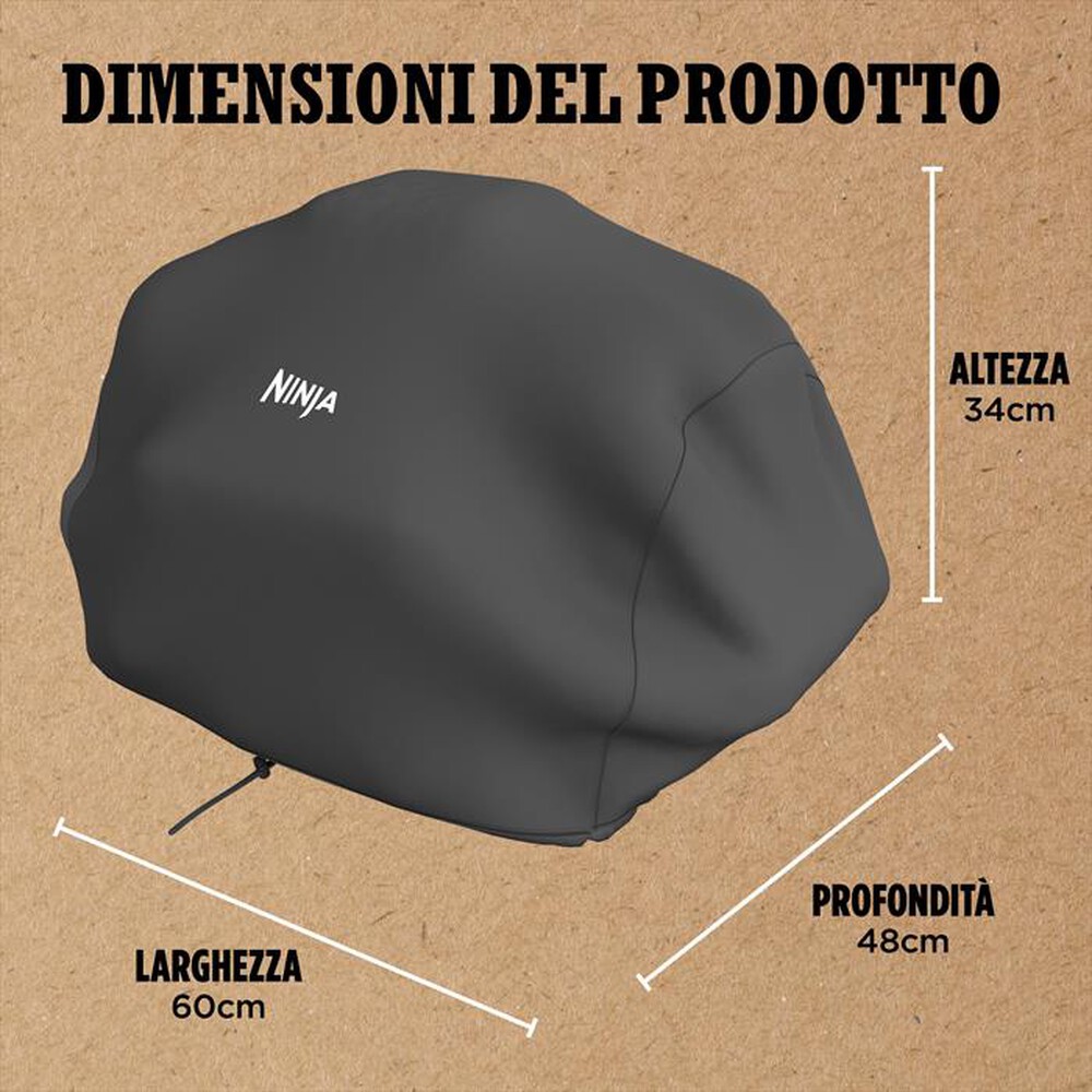 "NINJA - Custodia per barbecue elettrico Woodfire-nero"