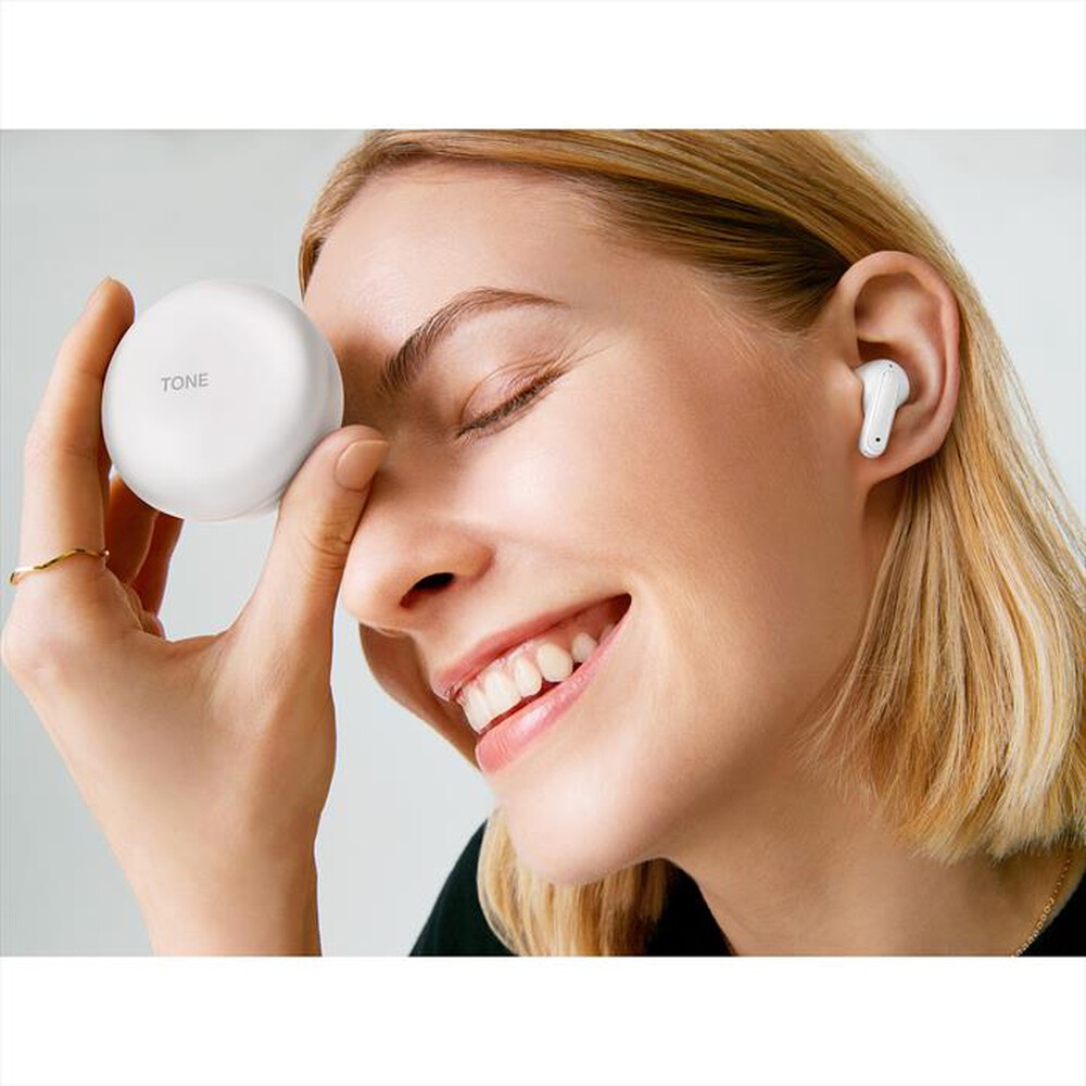 "LG - TONE FREE FP5 - CUFFIE TRUE WIRELESS BLUETOOTH-Bianco - Pearl White"
