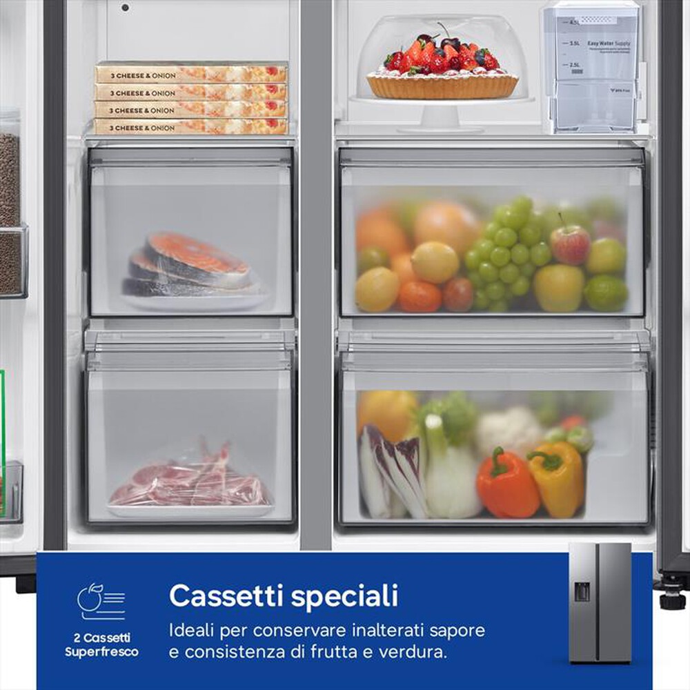 Immagine del prodotto SAMSUNG - Frigorifero side by side RS80F67KCTEF Classe C-Inox