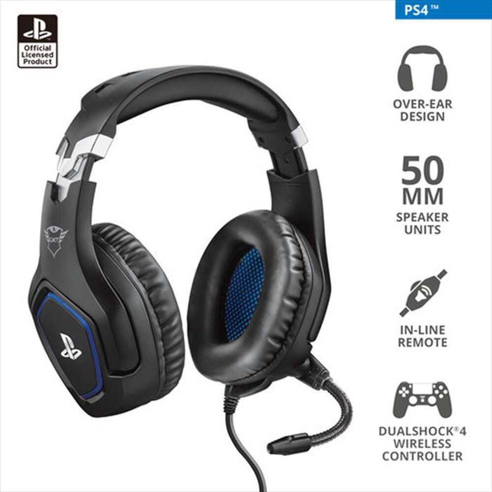 "TRUST - GXT 488 FORZE PS4 HEADSET BLACK-Black/Blue"