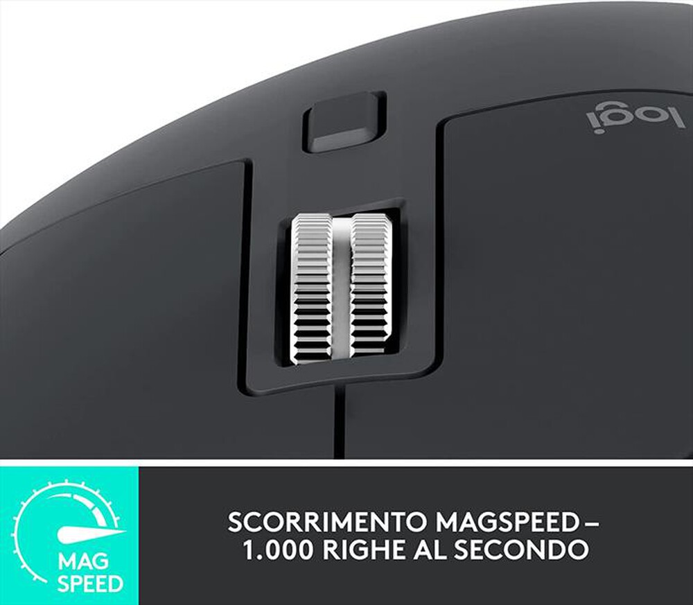 "LOGITECH - Mouse MX Master 3S-Grigio scuro"
