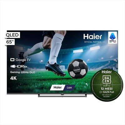 HAIER - Smart TV QLED UHD 4K 65" H65S80GUX-Nero