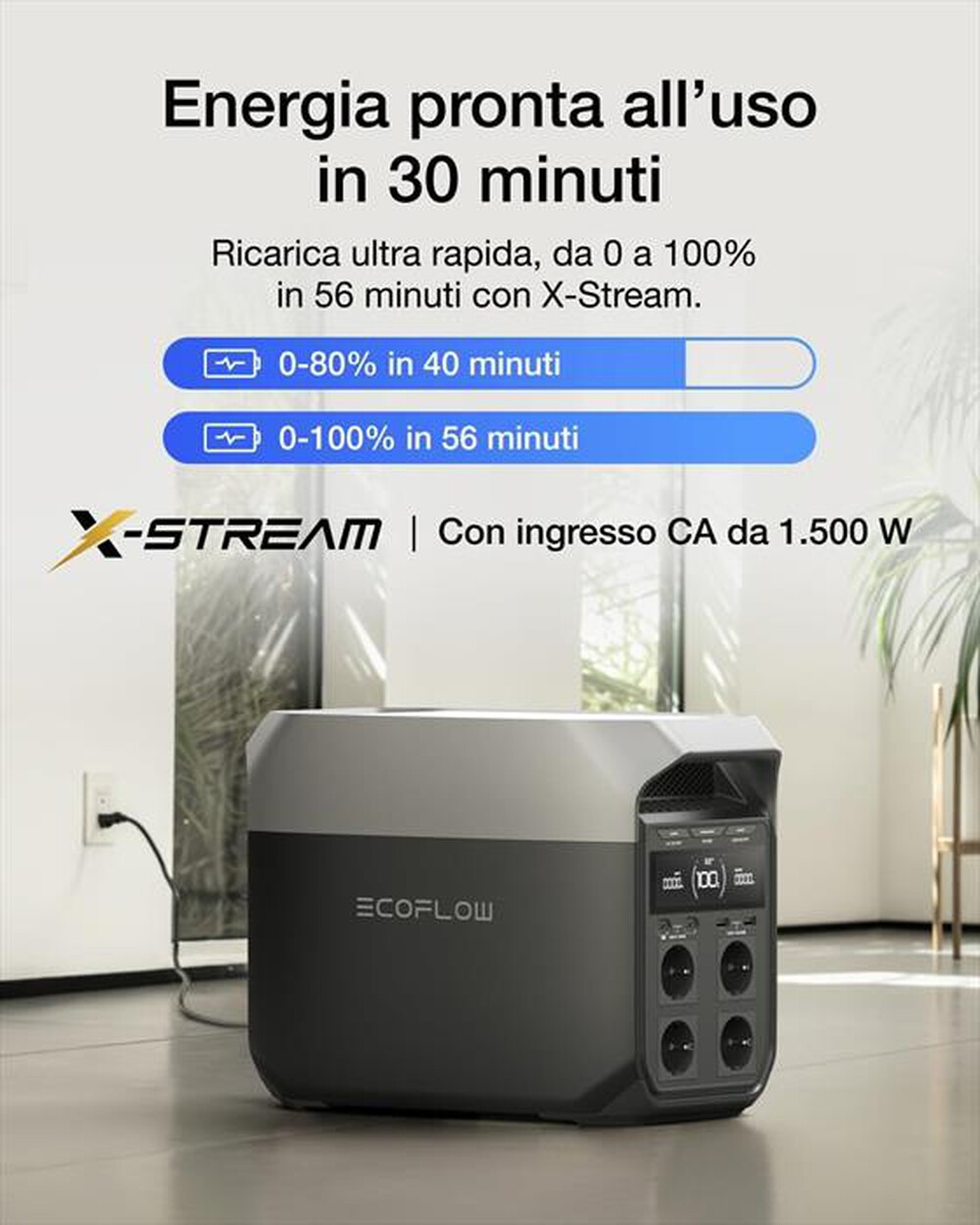 "ECOFLOW - DELTA 3 POWER STATION-Nero"