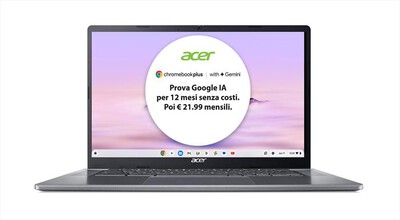 ACER - CHROMEBOOK PLUS 515 CB515-2H-34ZU LAPTOP IA Google-Grigio