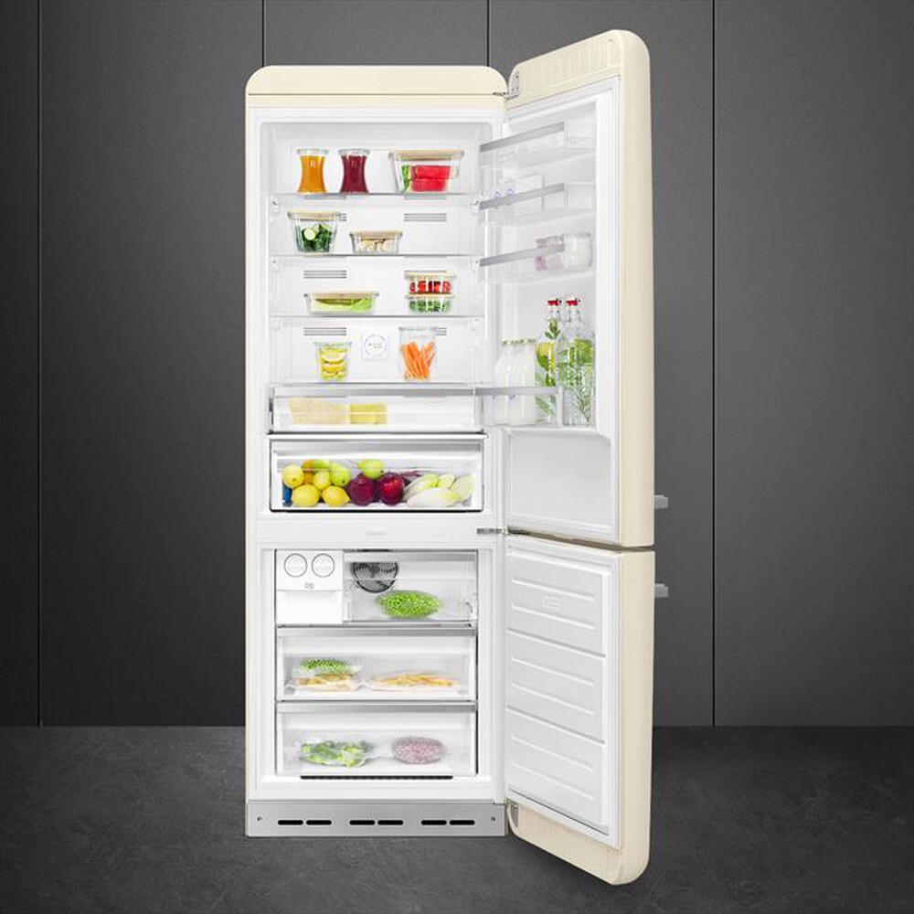 "SMEG - Frigorifero combinato FAB38RCR5 Classe E-Panna"
