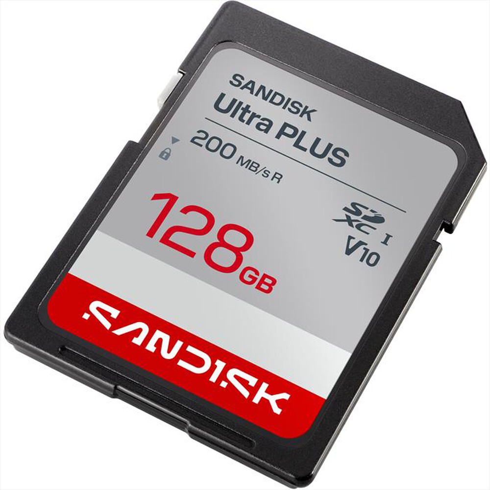 Immagine del prodotto SANDISK - MEM.SD ULTRA PLUS 128GB XC V10 U1 UHS-I XC1-grigio